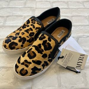 NWT Myra Leopard Print Hide Slip-On Shoes